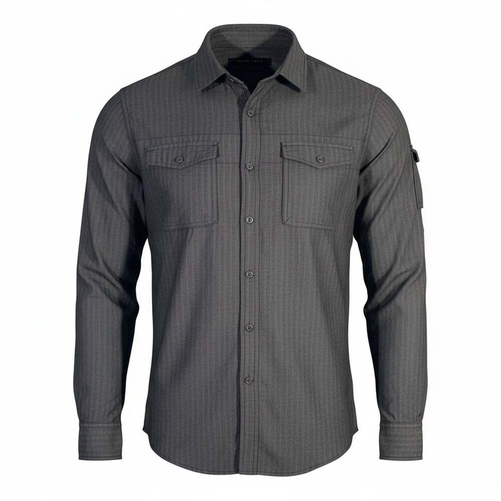Sean John Mens XL Black Button Up Shirt Long Sleeve 100% Cotton Casual Work